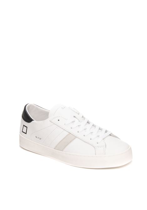 White/black calf hill low sneaker D.A.T.E. | HILL LOW DCALF-WHT/BLK